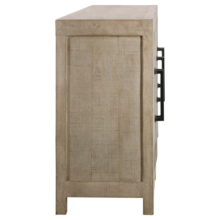 Dovetail Furniture Merwin 109Inch Reclaimed Pine 2 Tone 6Door